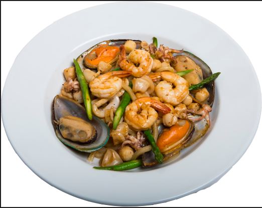 Order Spicy Seafood Yaki Udon food online from Kaiba Japanese Restaurant store, Anaheim on bringmethat.com