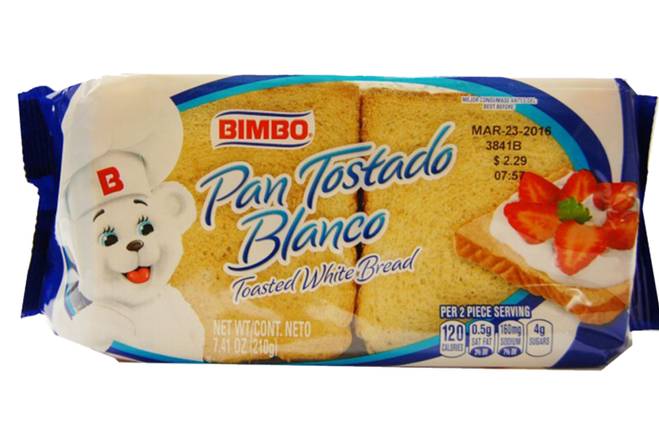 Order Bimbo Toasted Bread (7.41 oz) food online from Ctown Supermarkets store, Uniondale on bringmethat.com