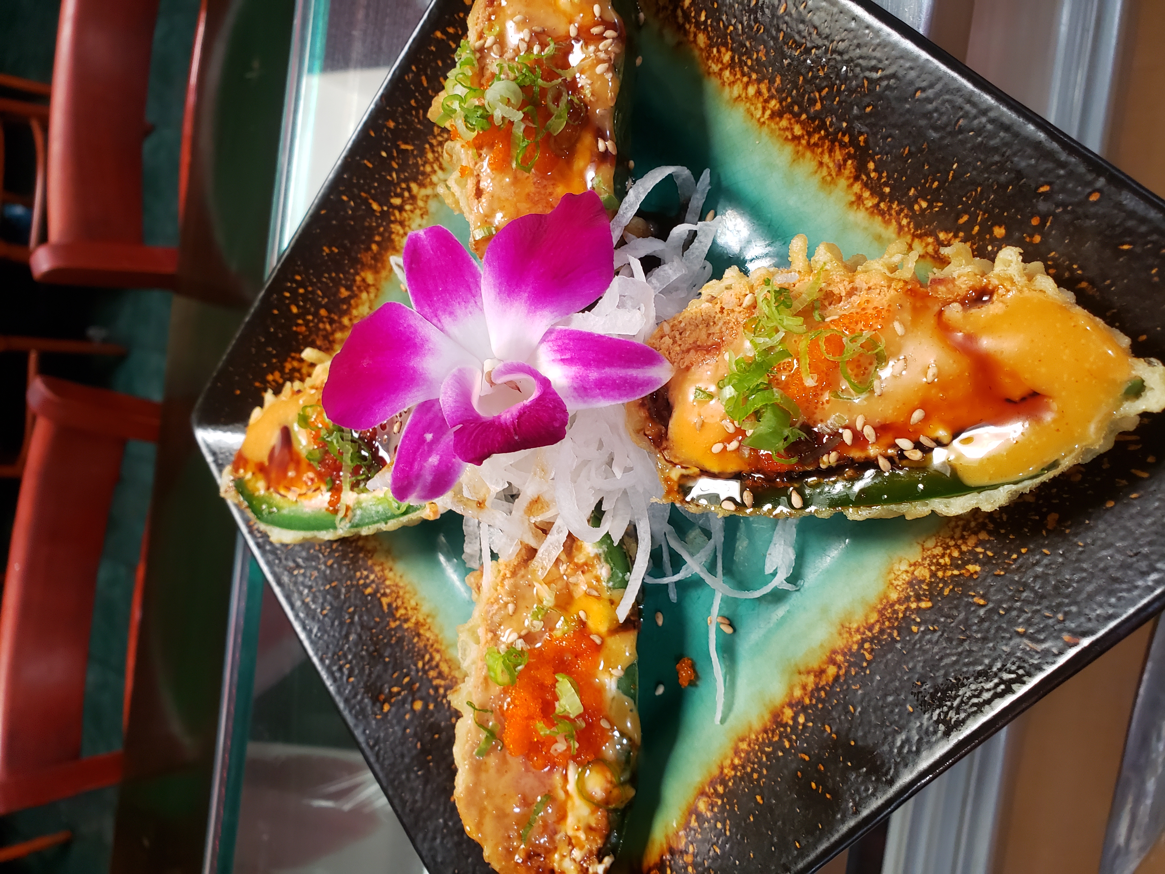 Order Stuffed Jalapeno Poppers food online from Sumo Sushi store, Sherman Oaks on bringmethat.com