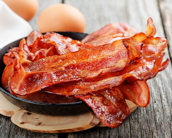 Order Side of 3 Pieces Bacon food online from Breakfast Spot store, Armonk on bringmethat.com