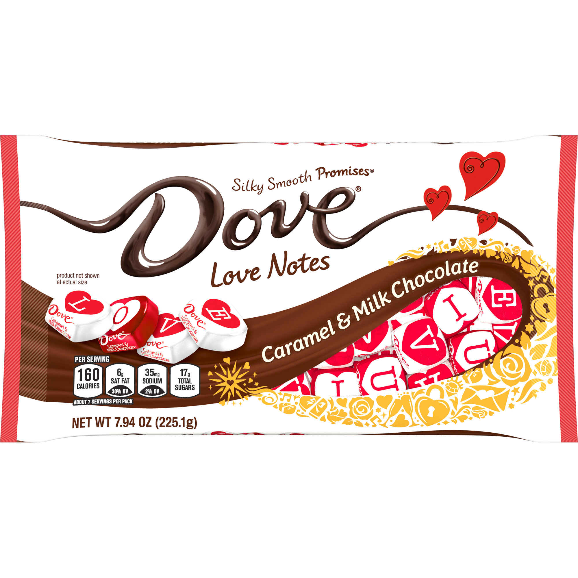 Order Dove Valentine's Day Love Notes - Caramel & Milk Chocolate, 7.94 oz food online from Rite Aid store, MILLER PLACE on bringmethat.com