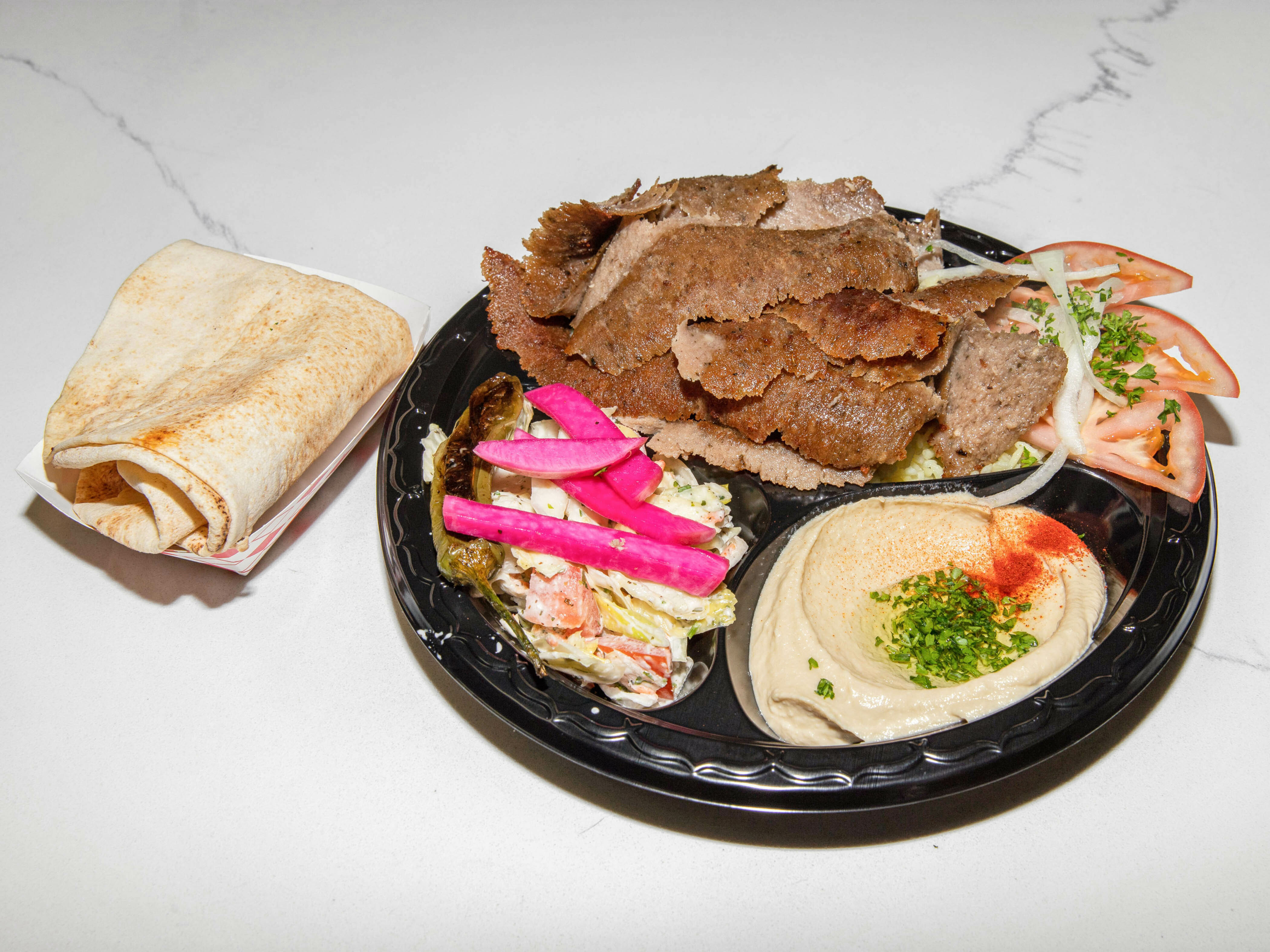 Order Beef Shawarma Plate Lunch Special food online from Sultan chicken restaurant store, Los Angeles on bringmethat.com