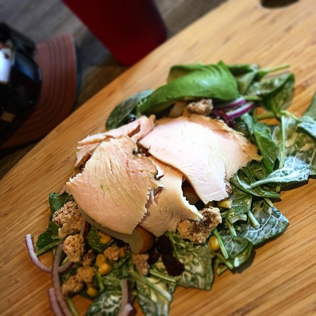 Order Smoked Turkey and Spinach Salad food online from Beach Pit BBQ Newport-Mesa store, Costa Mesa on bringmethat.com