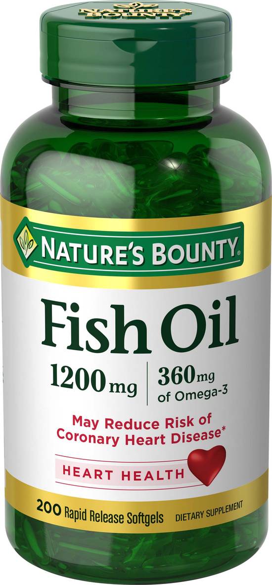 Order Nature's Bounty Fish Oil Softgels 1200mg (180 ct) food online from Rite Aid store, Palm Desert on bringmethat.com