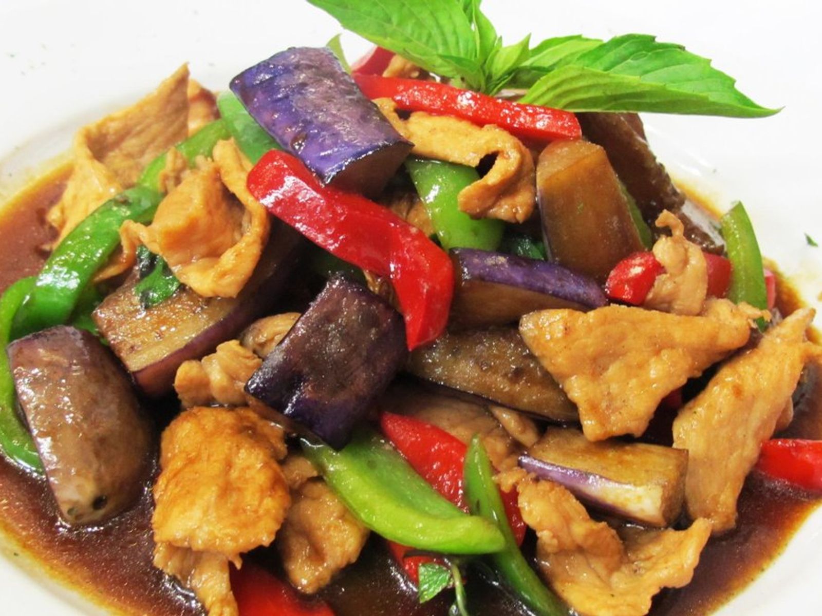 Order SPICY EGGPLANT food online from Pinto Urban Thai Diner store, Richardson on bringmethat.com