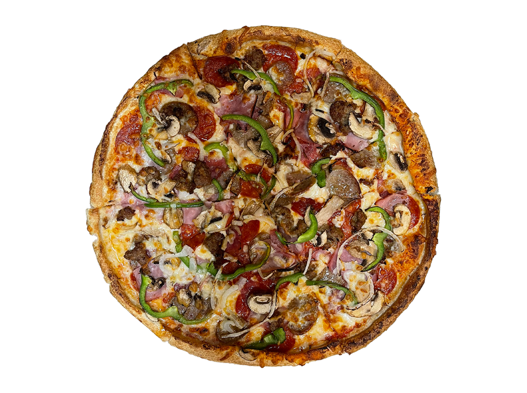 Order Lando's Special Pizza food online from Land of Pizza Inc store, South Boston on bringmethat.com