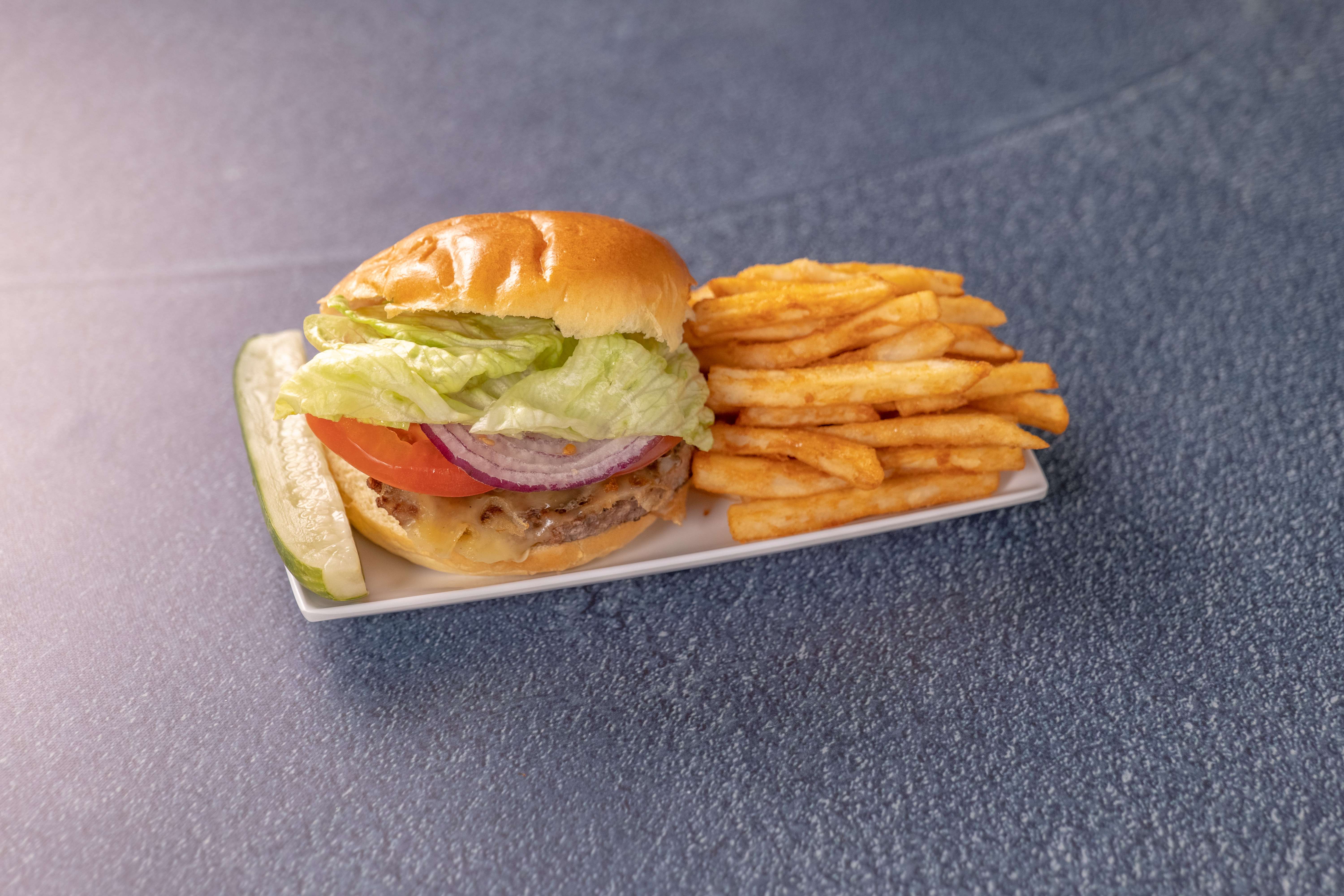 Order Cheeseburger food online from Greystokes Grill store, Tarzana on bringmethat.com