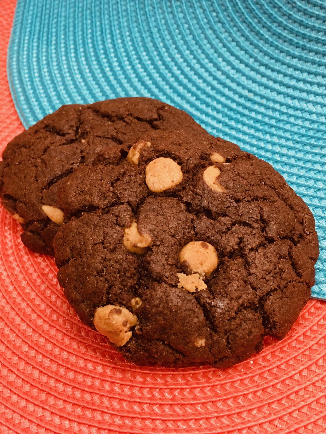 Order Chocolate with Peanut Butter Chips Cookie food online from Cookies By Gayla store, Topeka on bringmethat.com