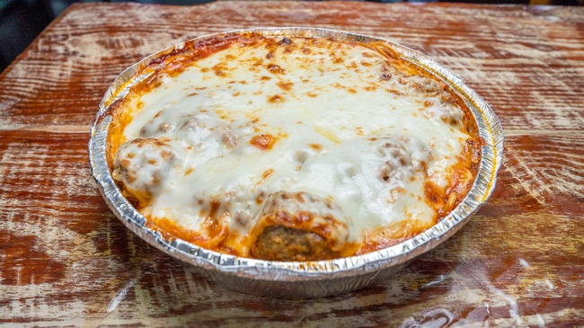 Order Baked Spaghetti Meat food online from Elizabeth's Pizza store, Wilmington on bringmethat.com