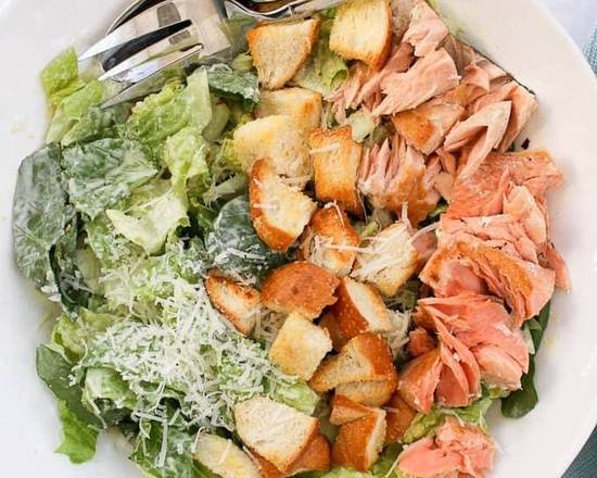 Order Caesar Salad with Salmon  food online from Sagres Bar & Grill store, Newark on bringmethat.com