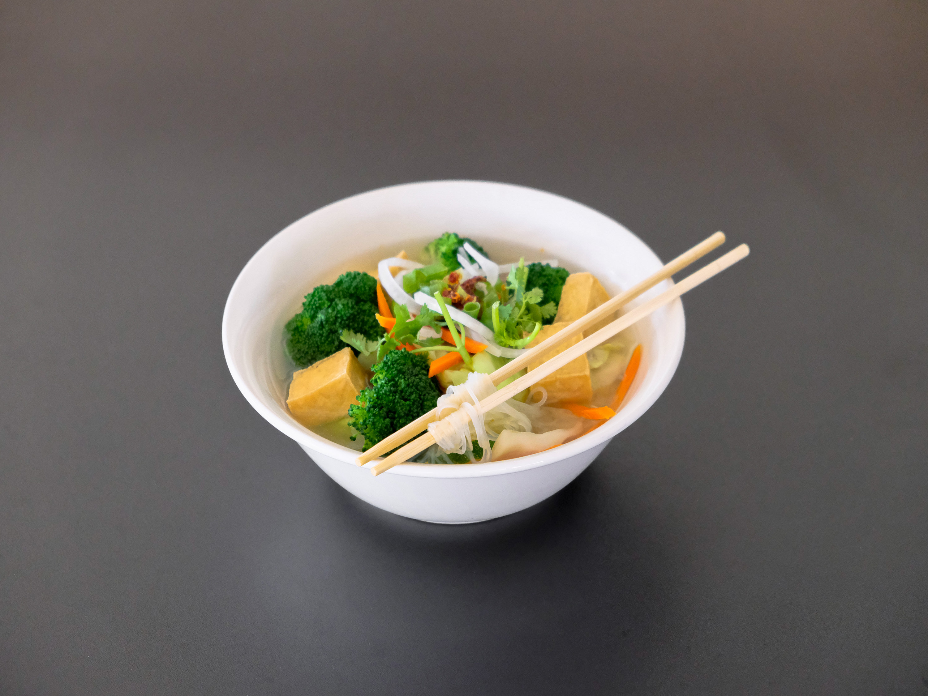 Order Tofu and Vegetables Glass Noodle Soup food online from Green Bamboo Asian Vegetarian store, San Diego on bringmethat.com