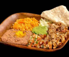 Order 15. Carnitas Plate Combo food online from Filiberto Scottsdale store, Scottsdale on bringmethat.com