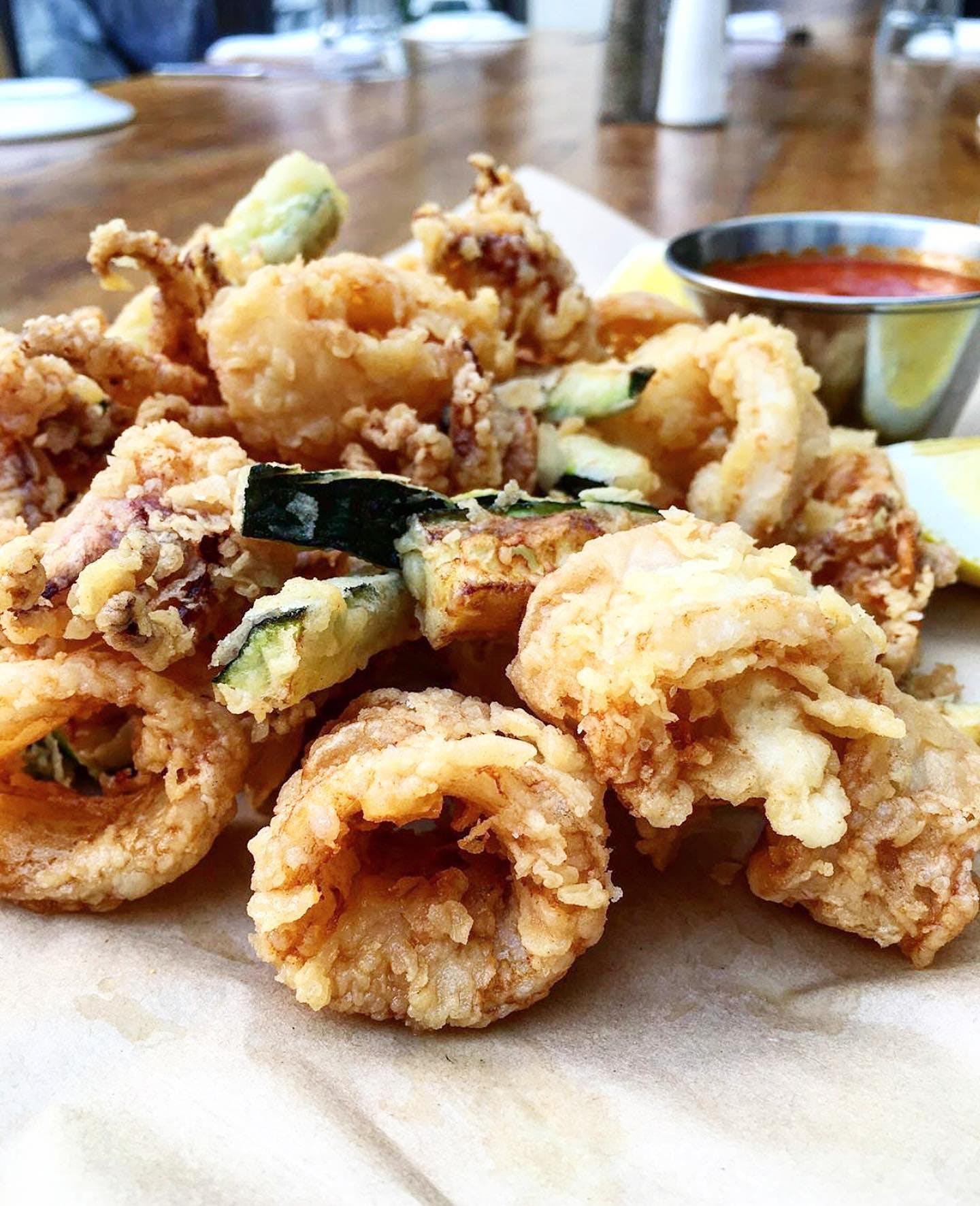 Order Fried Calamari - Appetizer food online from Caffe Roma store, Beverly Hills on bringmethat.com