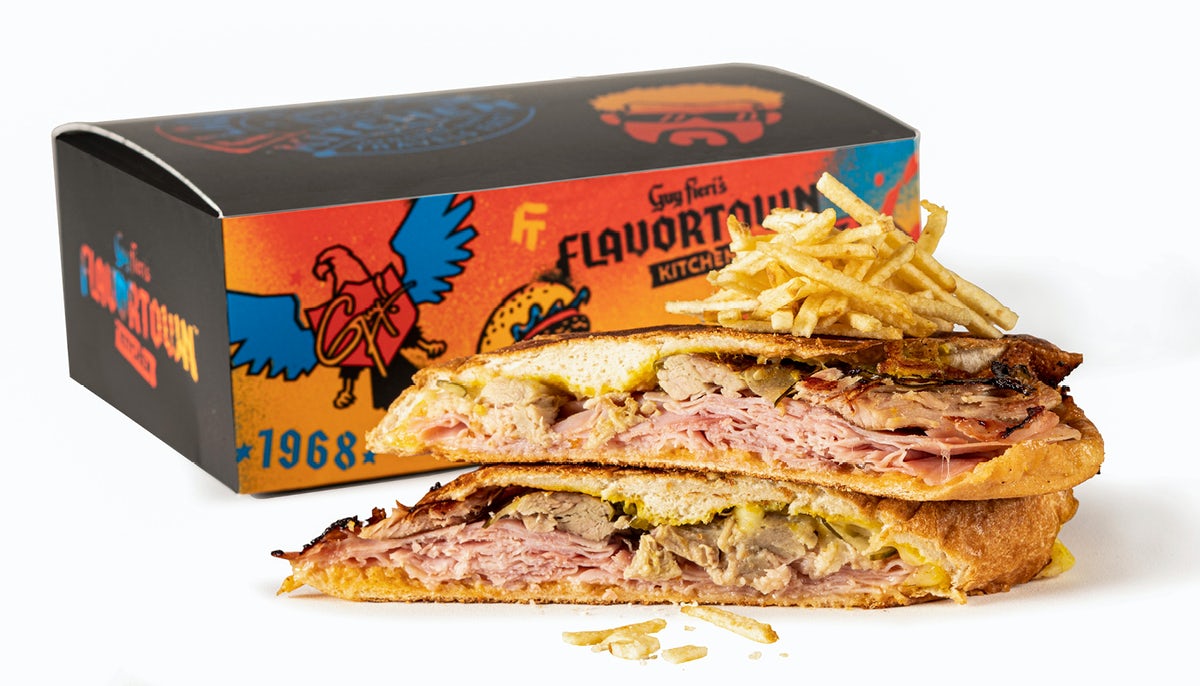 Order The Crazy Cuban Sandwich food online from Guy Fieri's Flavortown Kitchen store, North Andover on bringmethat.com