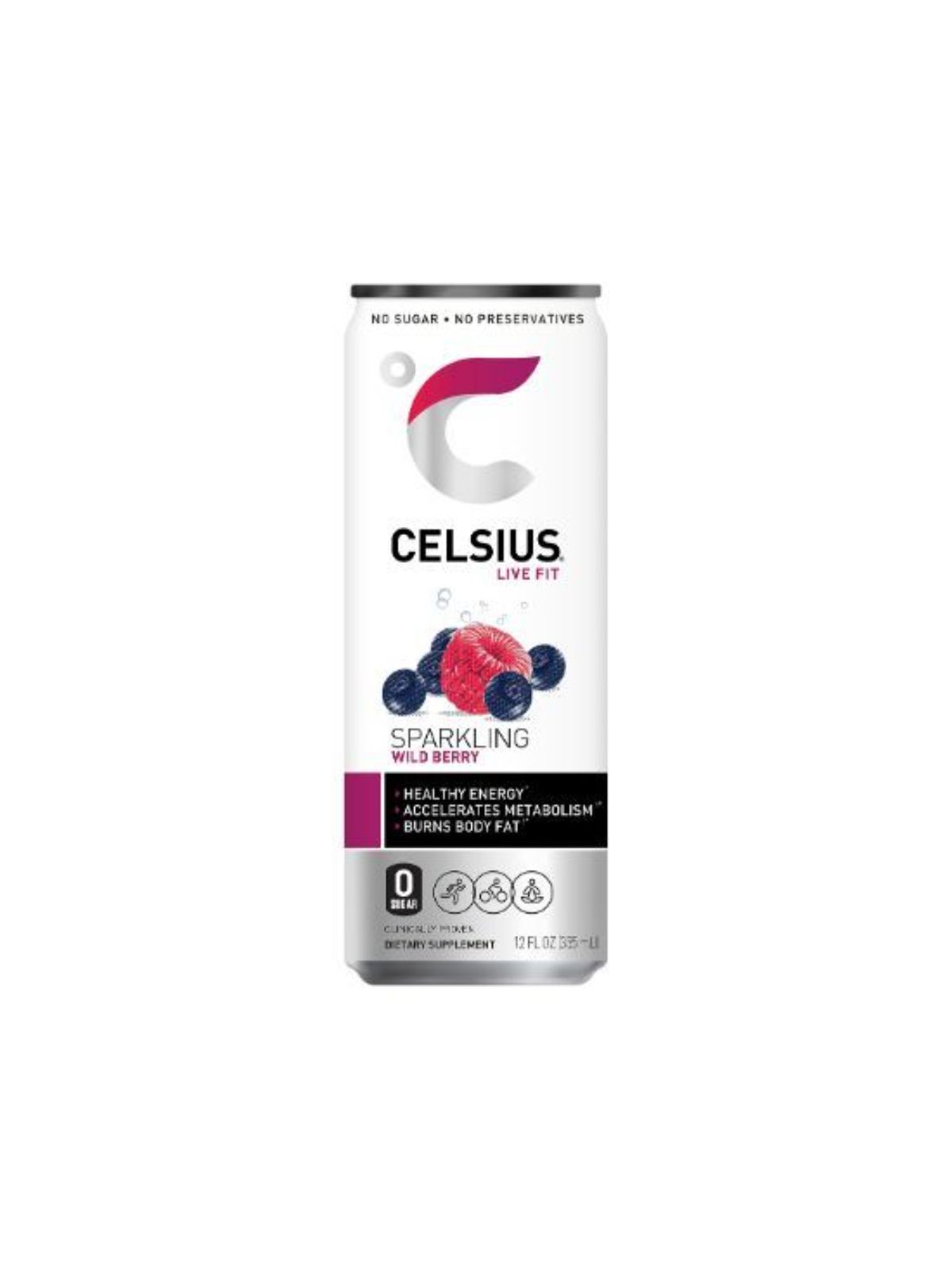 Order Celsius Sparkling Wild Berry Fitness Drink (12 oz) food online from Light Speed Market store, Los Angeles on bringmethat.com