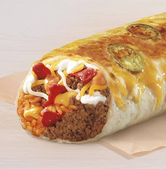 Order Spicy Double Beef Grilled Cheese Burrito food online from Taco Bell store, Blacksburg on bringmethat.com