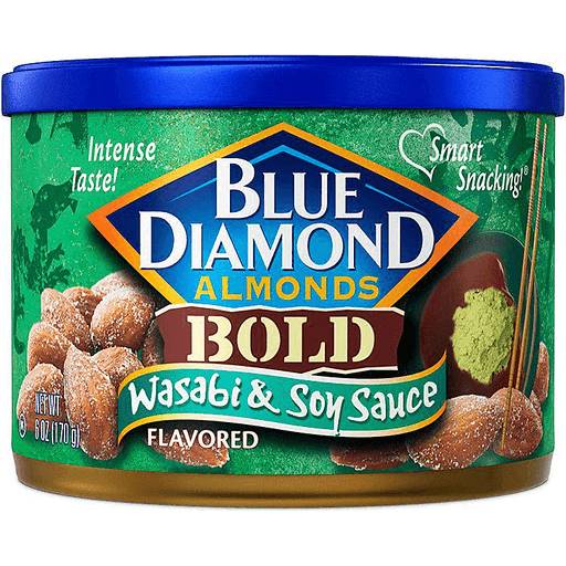 Order Blue Diamond Almonds Wasabi Soy  (6 OZ) 139544 food online from BevMo! store, Greenbrae on bringmethat.com