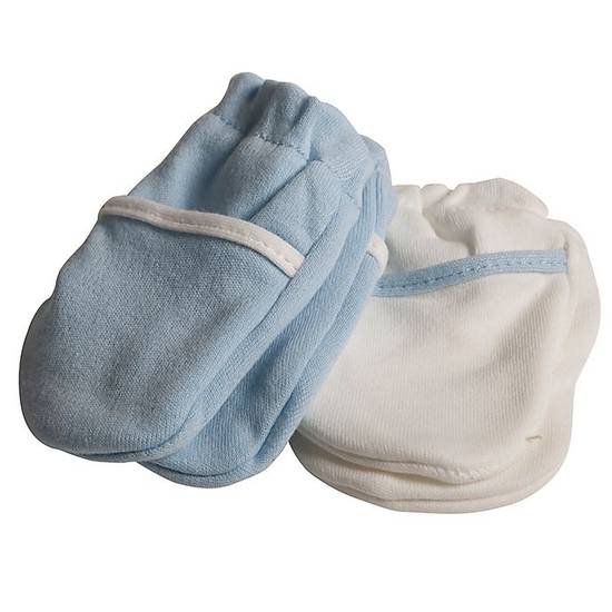 Order Safety 1st® 2-Pack Cotton No Scratch Mittens in Blue food online from Bed Bath & Beyond store, Lancaster on bringmethat.com