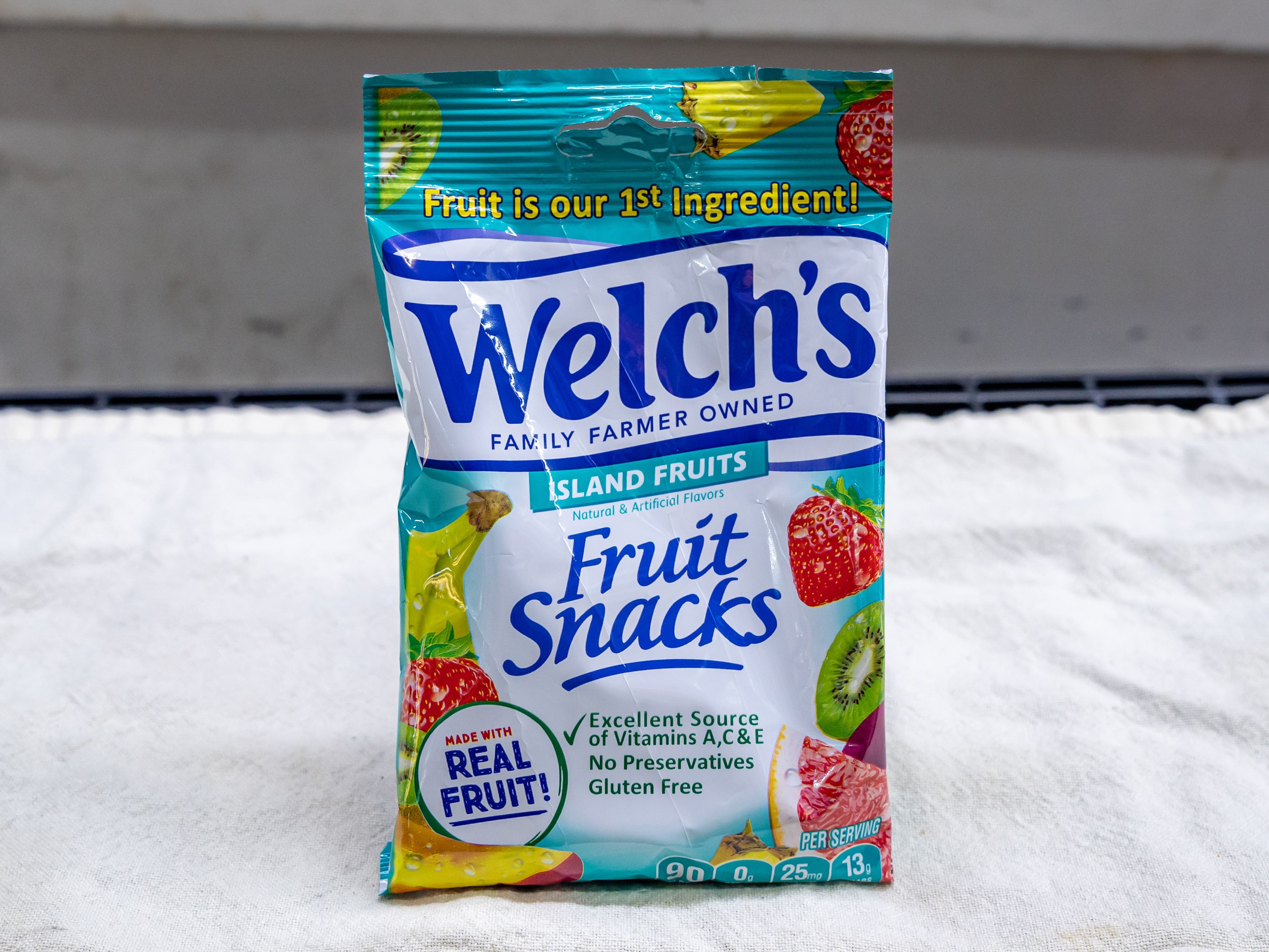 Order Welch's Fruit Snacks - Island Fruit  3oz food online from Quentin Deli and Grocery store, Brooklyn on bringmethat.com