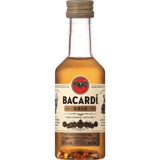 Order Bacardi Gold Rum (50 ML) 7321 food online from Bevmo! store, Ladera Ranch on bringmethat.com