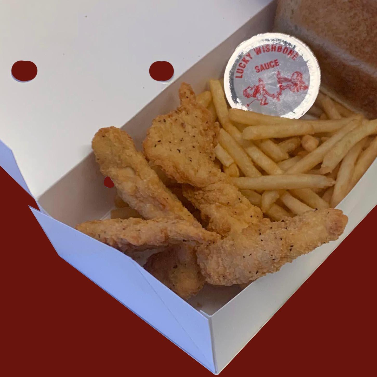 Order 6 pc Chicken Finger Dinner food online from Lucky Wishbone store, Tucson on bringmethat.com