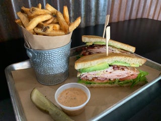 Order Grilled Chicken Bacon Avocado Sandwich food online from Down To Earth Cafe + Deli store, Cotati on bringmethat.com