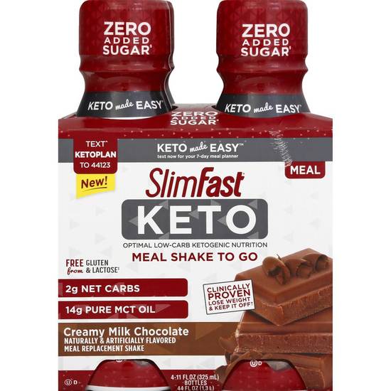 Order Slimfast Keto Shake Chocolate 11 oz each (4 pk) food online from Rite Aid store, PITTSBURGH on bringmethat.com