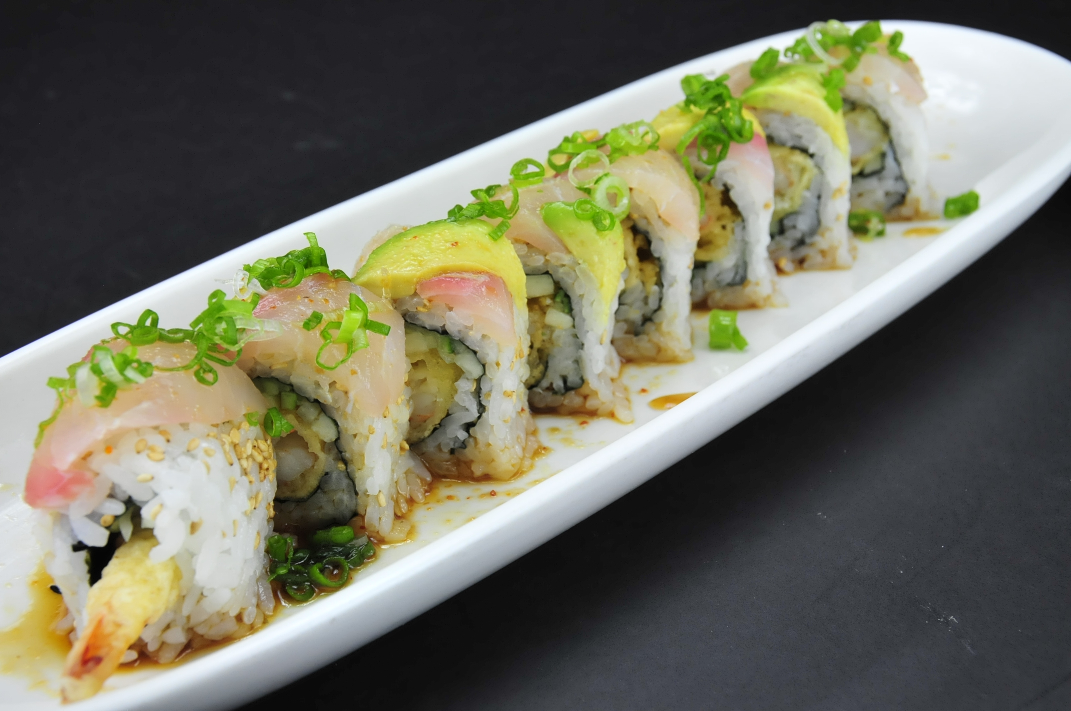 Order 37. Rabbit Pearl Roll food online from Krazy Sushi store, Las Vegas on bringmethat.com