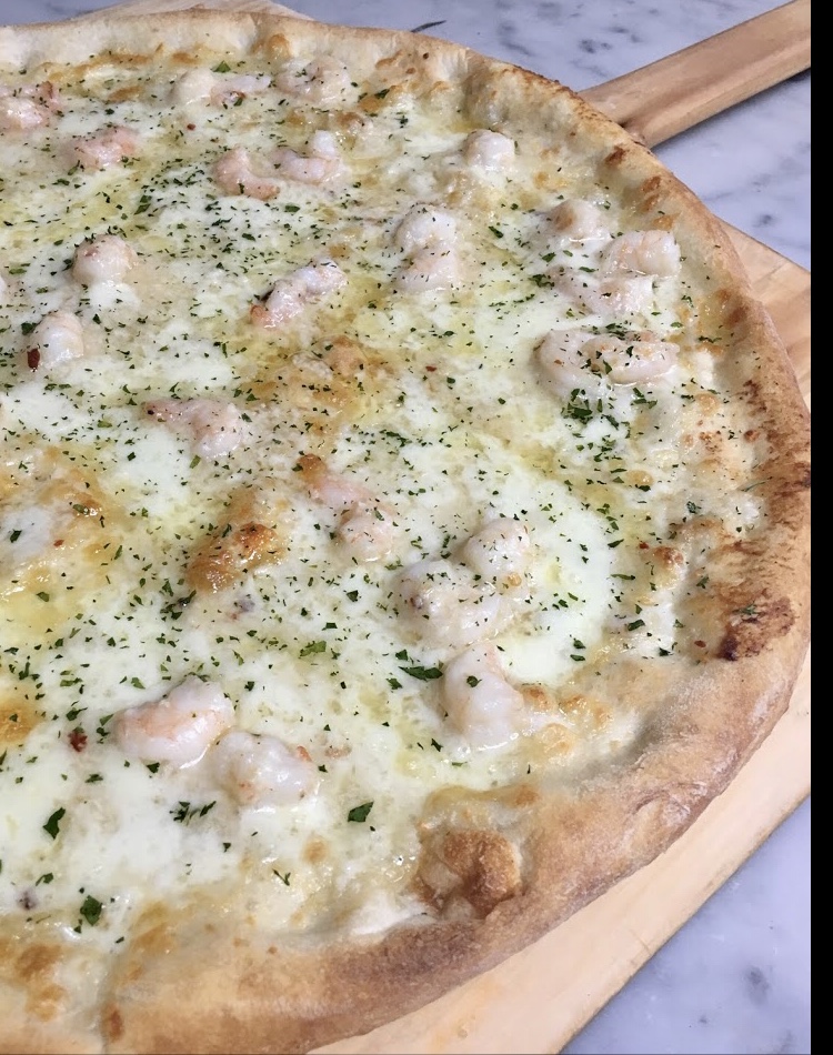 Order Shrimp Scampi Specialty Pie food online from Anthony's Pizza store, Levittown on bringmethat.com