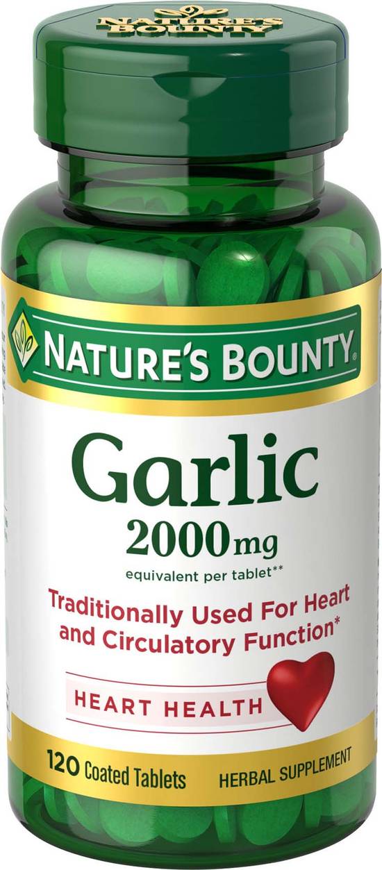 Order Nature's Bounty Odor-Free Garlic Tablets, 2000mg (120 ct) food online from Rite Aid store, Palm Desert on bringmethat.com