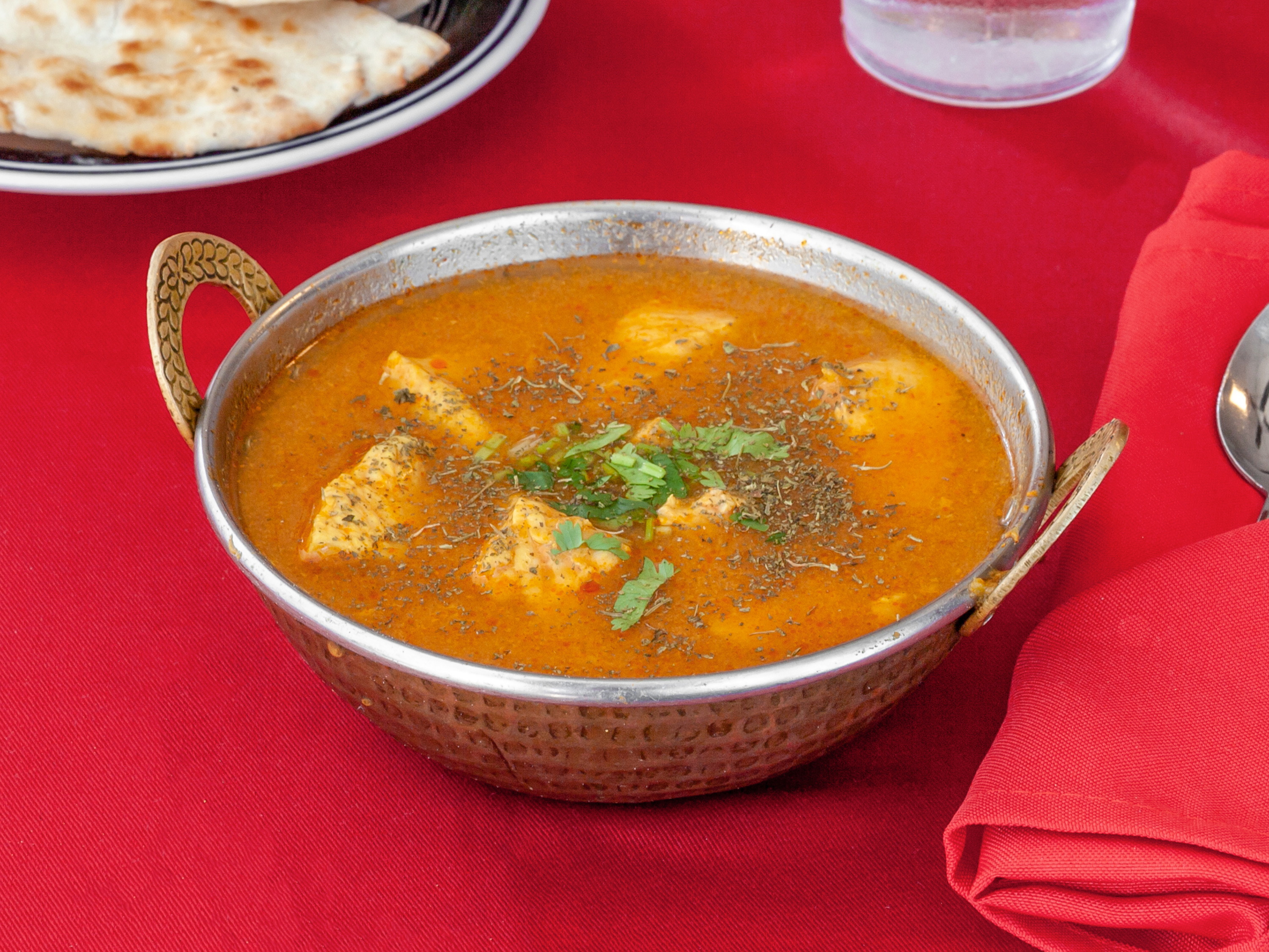 Order 80. Chicken and Shrimp Curry food online from Ambar Indian Restaurant store, Champaign on bringmethat.com