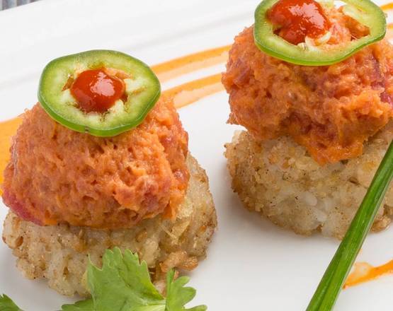 Order Spicy Tuna on Crispy Rice food online from Kabuki Japanese Restaurant store, Glendale on bringmethat.com