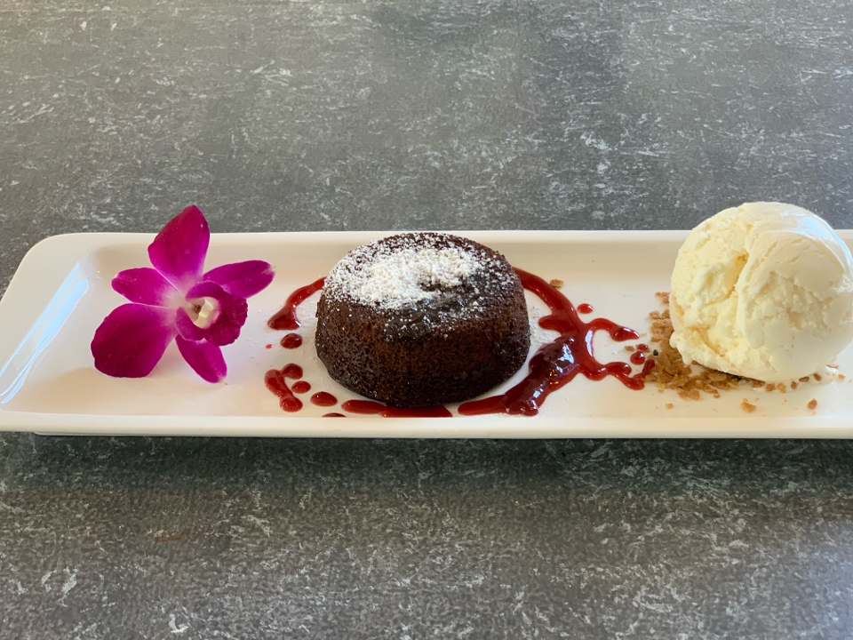 Order Chocolate Lava Cake with Ice cream food online from Inle Burmese Cuisine store, San Francisco on bringmethat.com