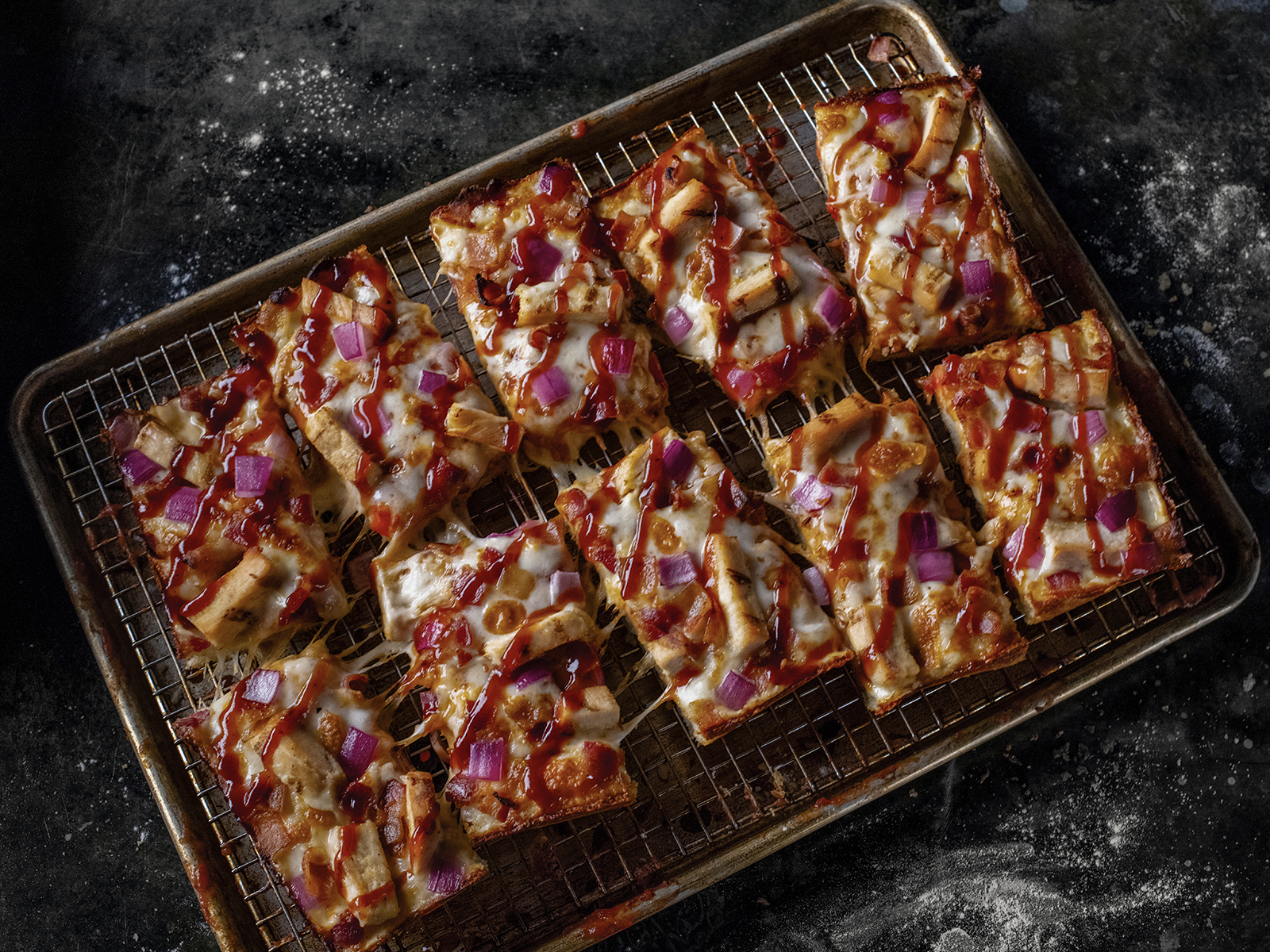 Order Square BBQ Chicken Pizza food online from Jet's Pizza store, Huntersville on bringmethat.com