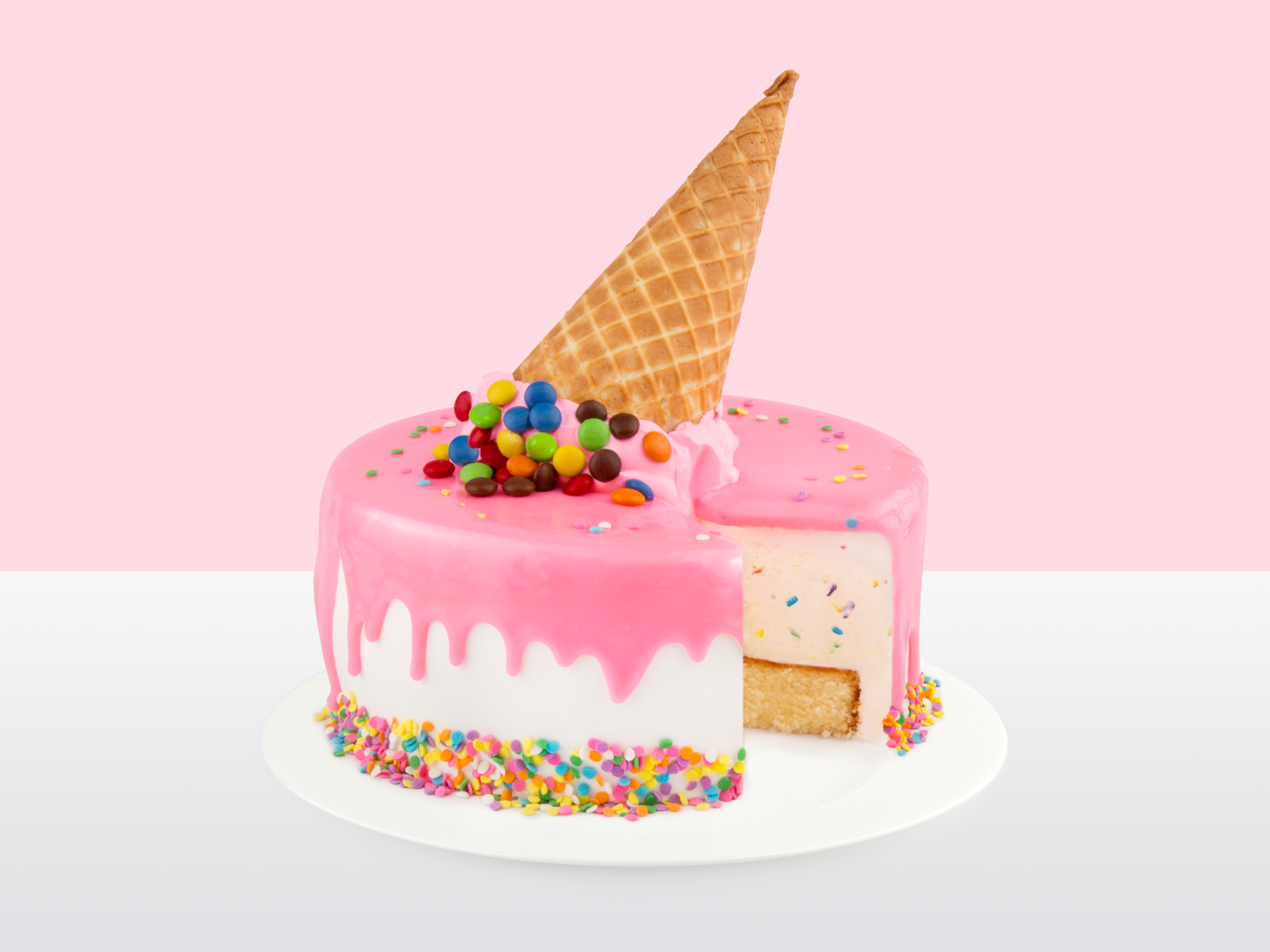 Order Birthday Cake Pink - 5" Small - Serves 4-6 food online from Creamistry store, Cerritos on bringmethat.com