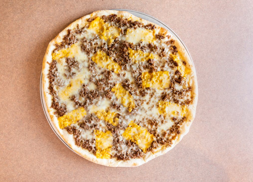 Order Stuffed Cheesesteak Pizza - Large 16" food online from Linda's Pizza store, Ocean Gate on bringmethat.com