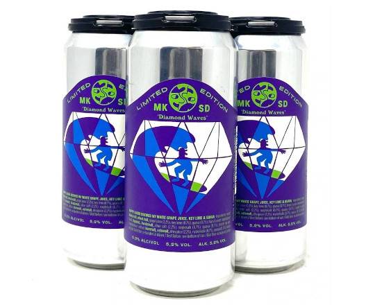 Order Mikkeller SD Limited Edition Diamond Waves Lager 16 oz Can - 4 pk food online from Pit Stop Liquor Mart store, El Monte on bringmethat.com