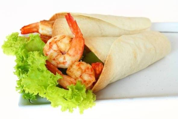 Order Shrimp Baja Burrito food online from Carne Asada Fries store, Lake Elsinore on bringmethat.com