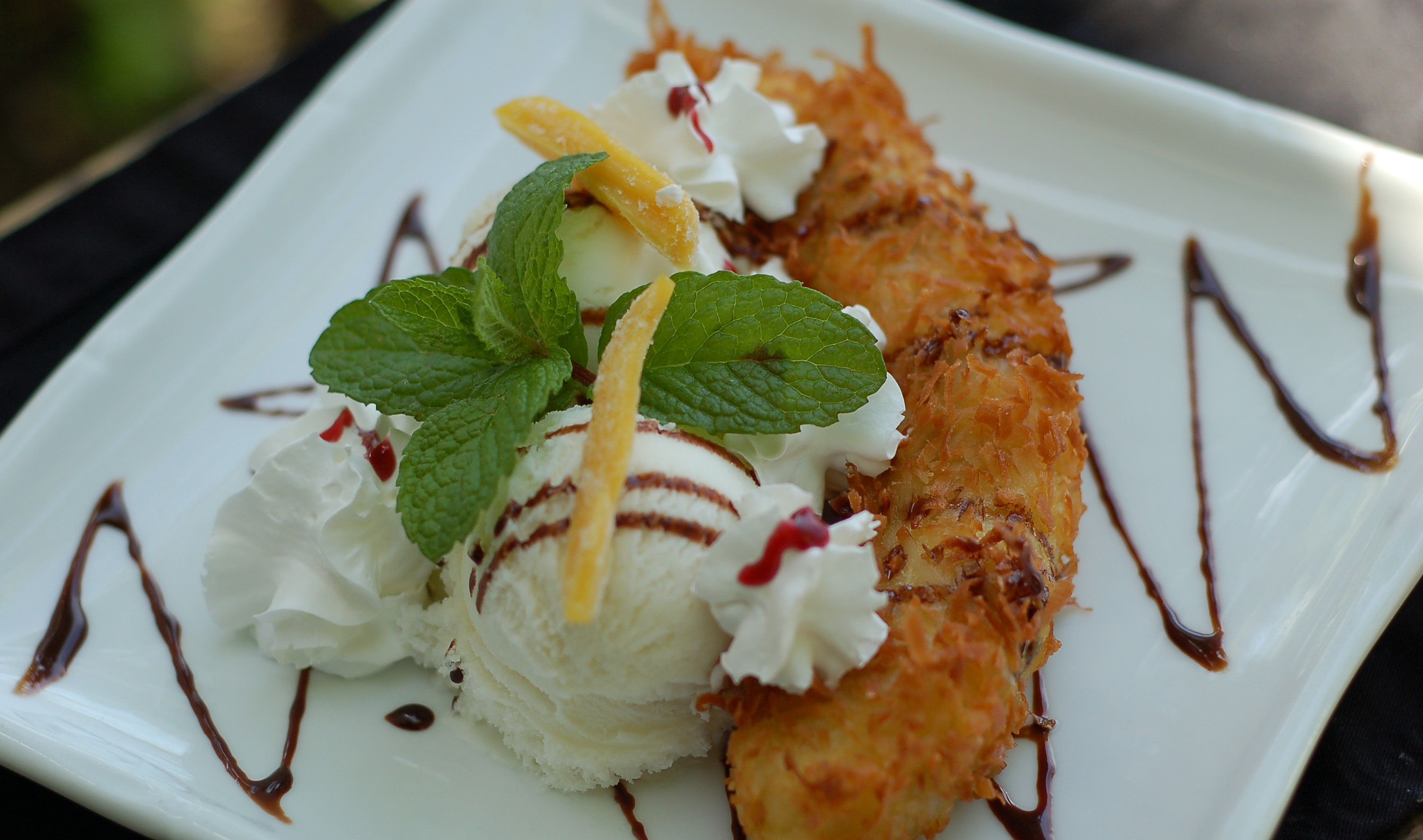 Order Fried Banana with Ice Cream food online from The Old Siam store, Sunnyvale on bringmethat.com