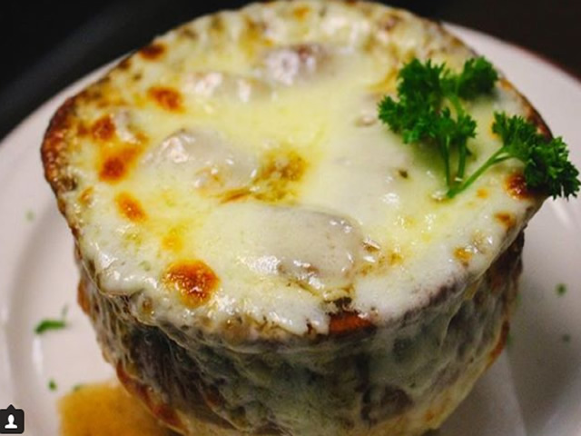 Order French Onion Soup food online from Cast Iron Chef Chop House And Oyster Bar store, New Haven on bringmethat.com