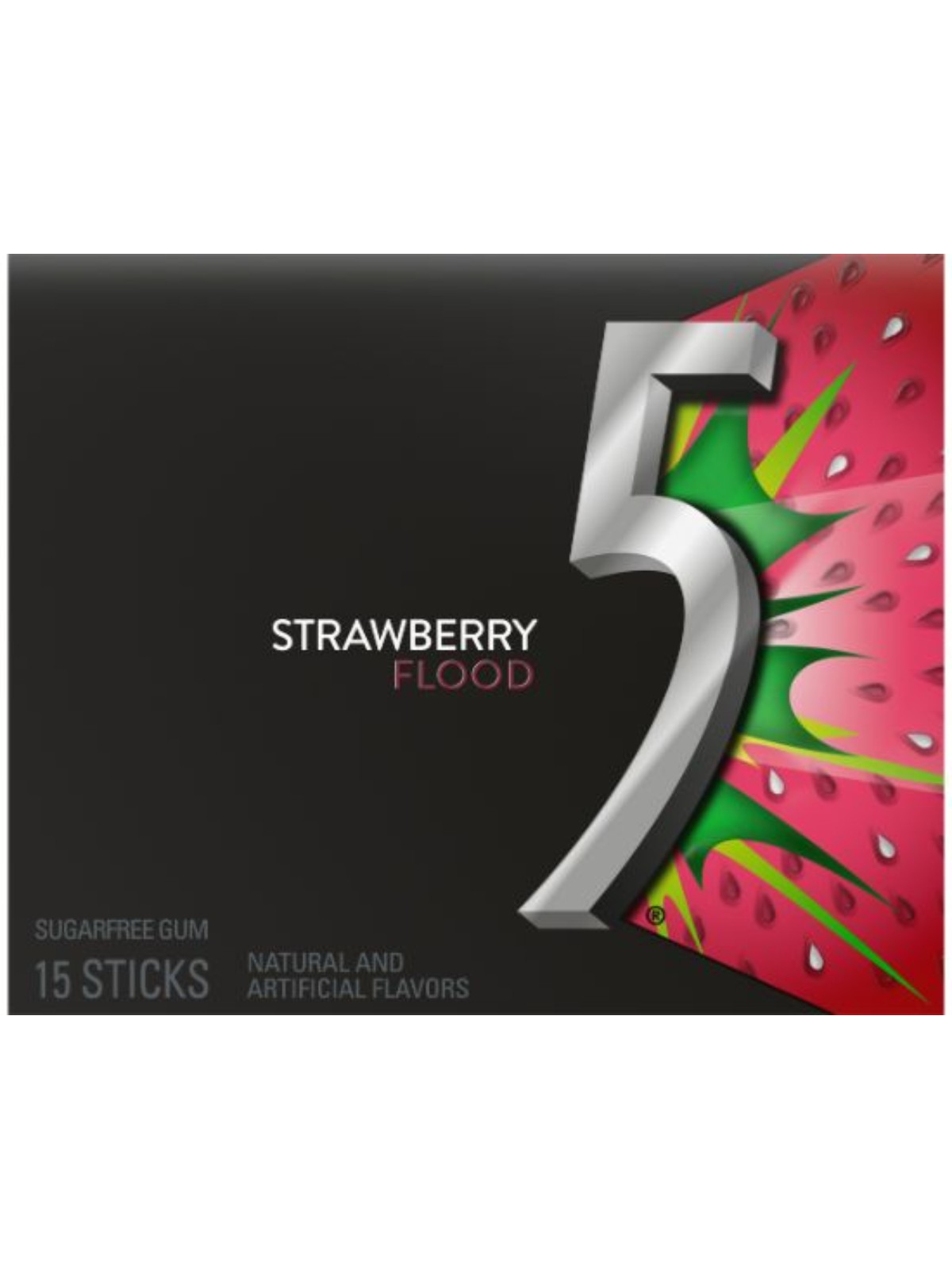 Order 5 Gum Sour Strawberry Flood (15 sticks) food online from Stock-Up Mart store, Houston on bringmethat.com