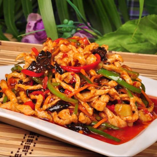 Order Shredded Chicken with Garlic Sauce鱼香鸡丝 food online from Chuanyu Fusion store, Oklahoma City on bringmethat.com