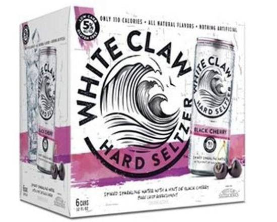 Order White Claw Black Cherry, 6pk-12oz canned hard seltzer (5.0% ABV) food online from Loma Mini Market store, Long Beach on bringmethat.com