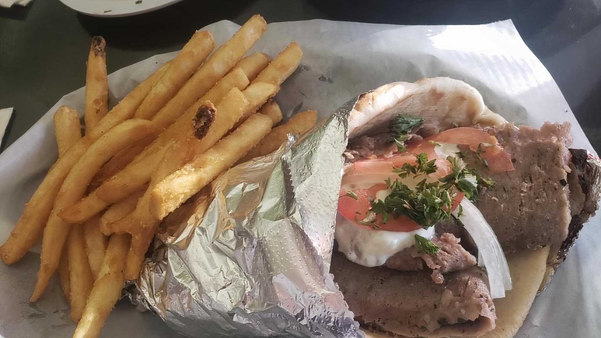 Order Gyro Sandwich food online from Hello Gyro store, Indianapolis on bringmethat.com