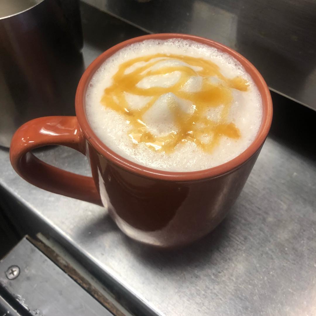 Order Creamy Caramel Latte food online from Next Door Bake Shop store, Blacksburg on bringmethat.com