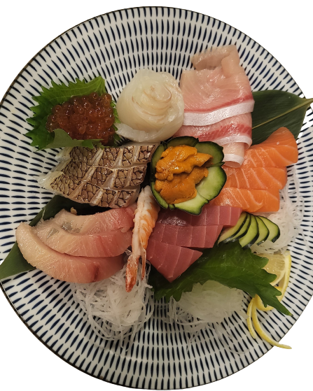 Order Sashimi Deluxe (18pcs) food online from Sushi Tanuki store, Las Vegas on bringmethat.com