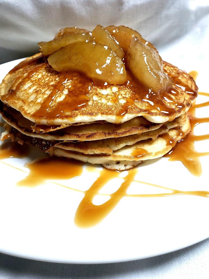 Order Caramel Apple Pancakes food online from Southern Girl Cafe store, Wichita Falls on bringmethat.com