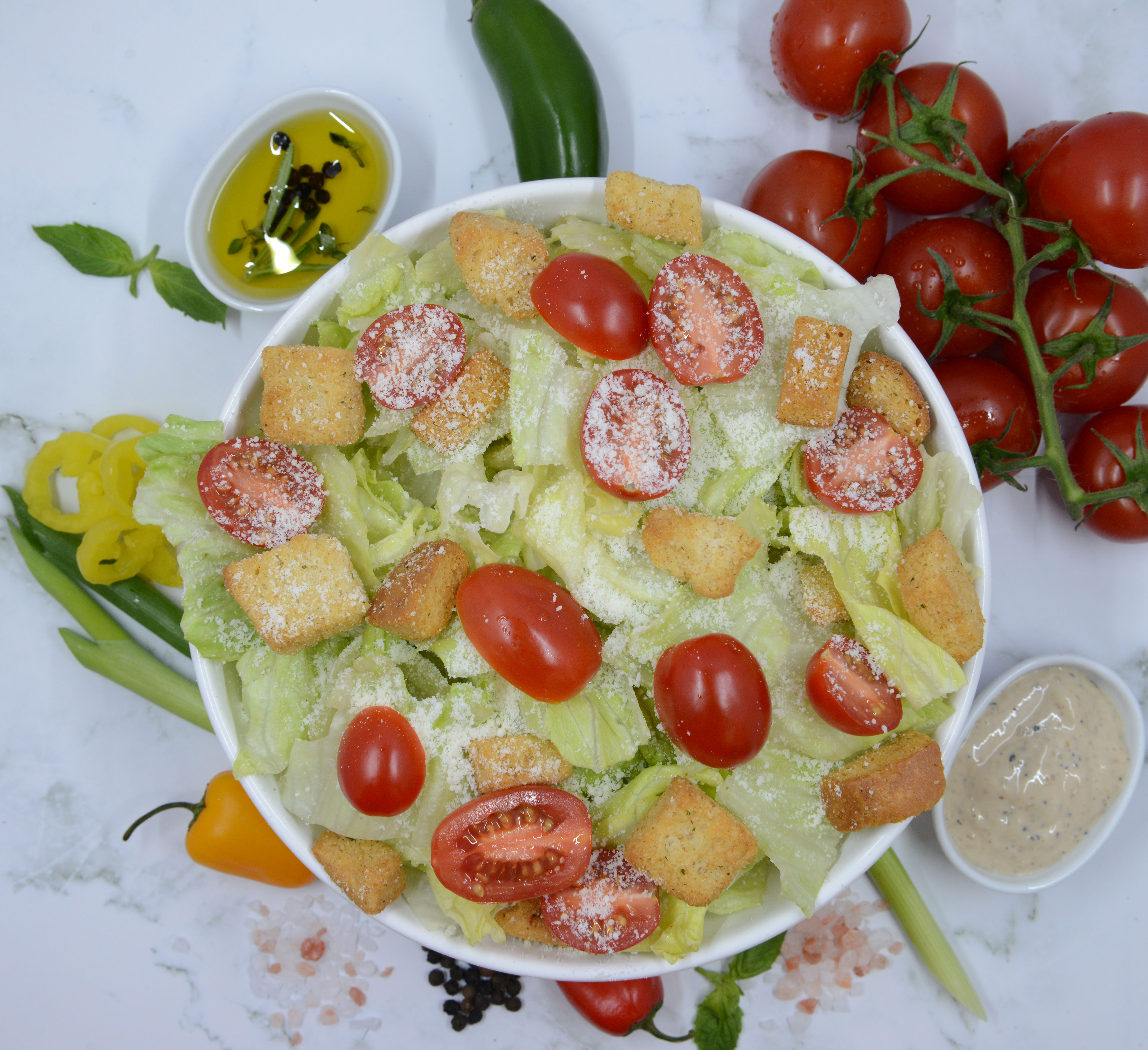 Order Caesar Salad food online from Jeb Pizza store, Troy on bringmethat.com