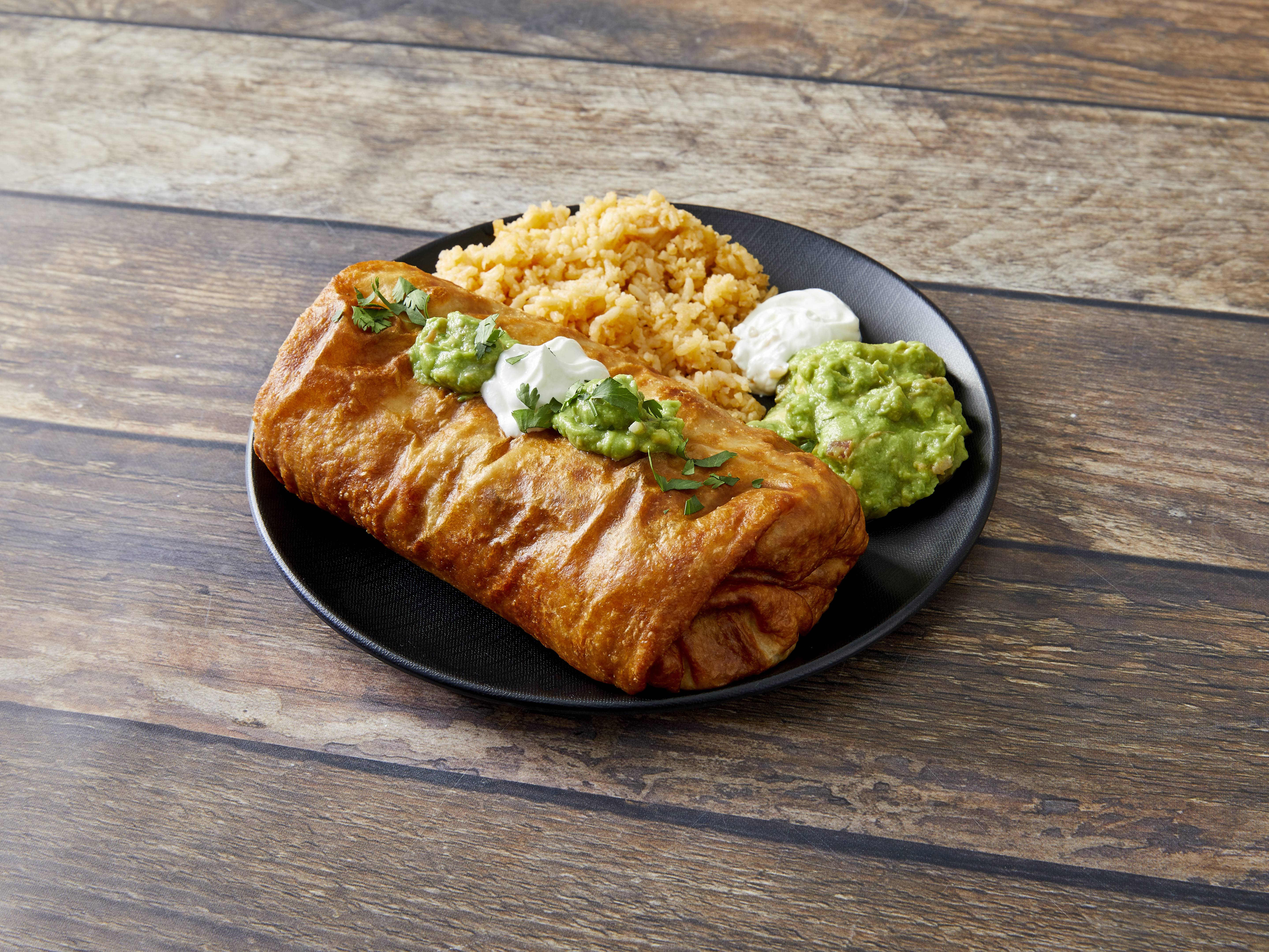 Order Chimichanga food online from Restaurant Cuetzala store, Chicago on bringmethat.com
