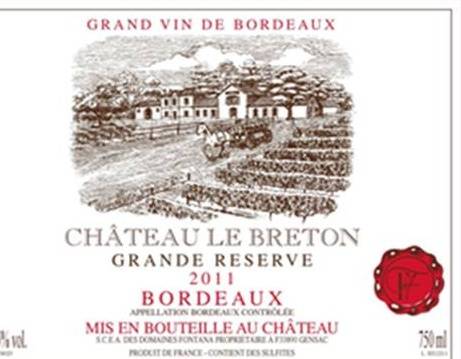Order Château le Breton, Grand Reserve Bordeaux (2019) 750ML food online from House Of Wine store, New Rochelle on bringmethat.com